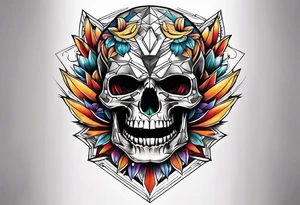 skull mouth open tattoo idea
