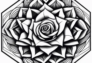 Mc Escher rose make it more mc Escher tattoo idea