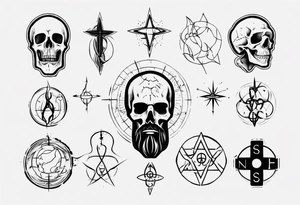 Combine science with Jesus, not satanic 
Not skulls tattoo idea