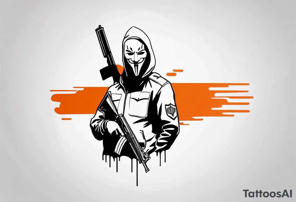 Anonymous with shotgun tattoo idea