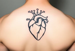 medieval heart woodcut tattoo idea