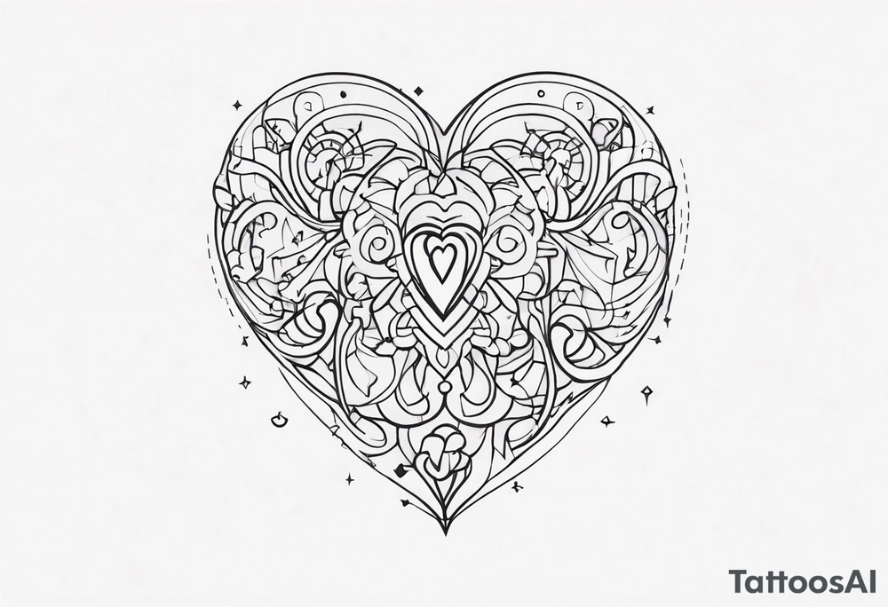 AI Tech heart and mind tattoo idea