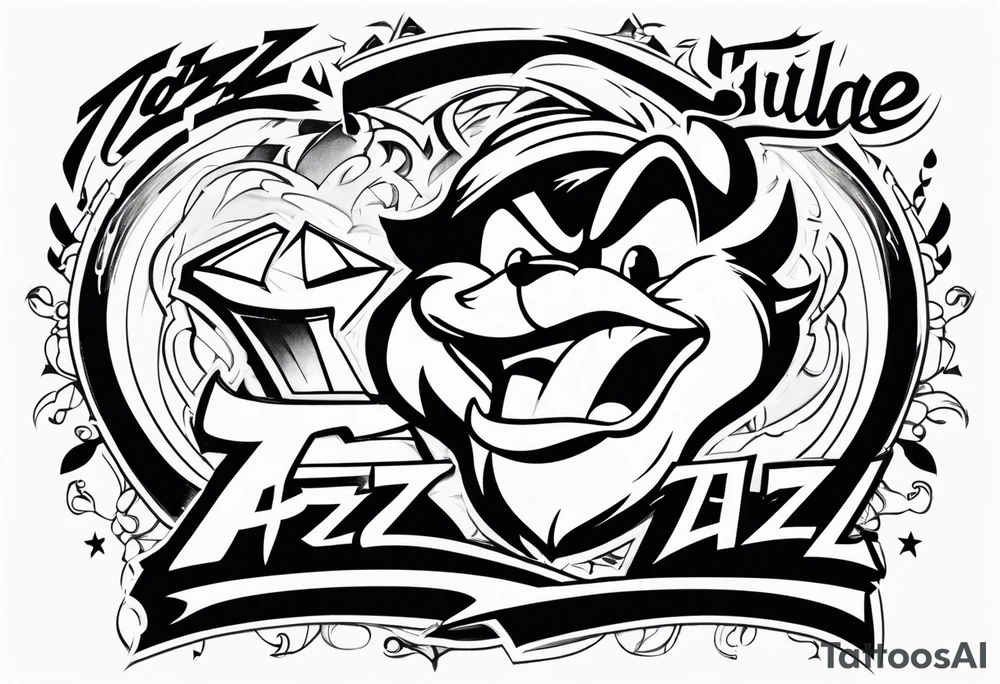 The looney tunes character taz tattoo idea