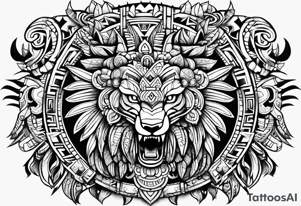 Aztec animal tattoo idea