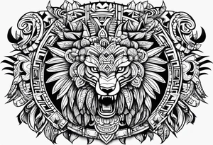 Aztec animal tattoo idea