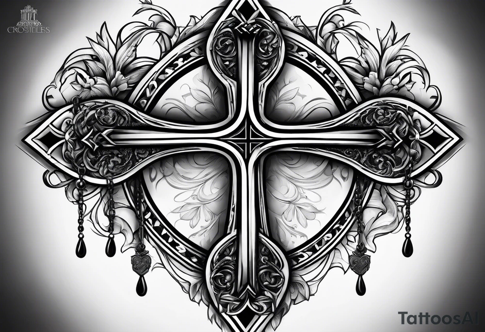 3 crosses together tattoo idea