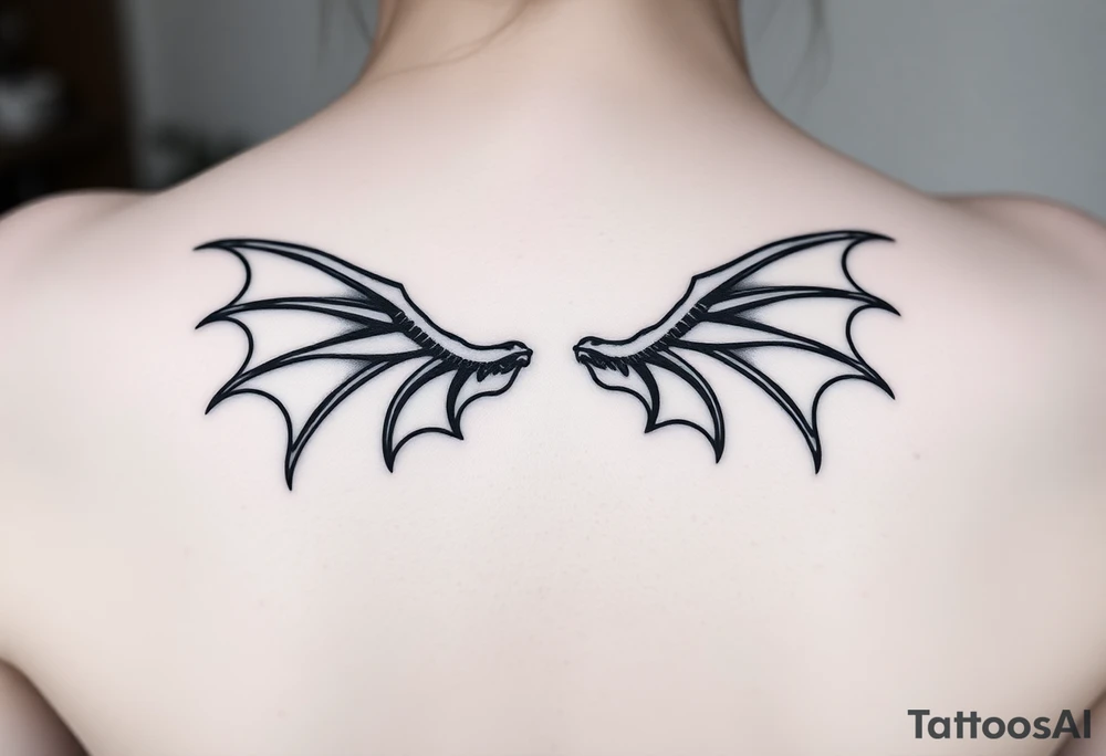 Dragon wings tattoo idea