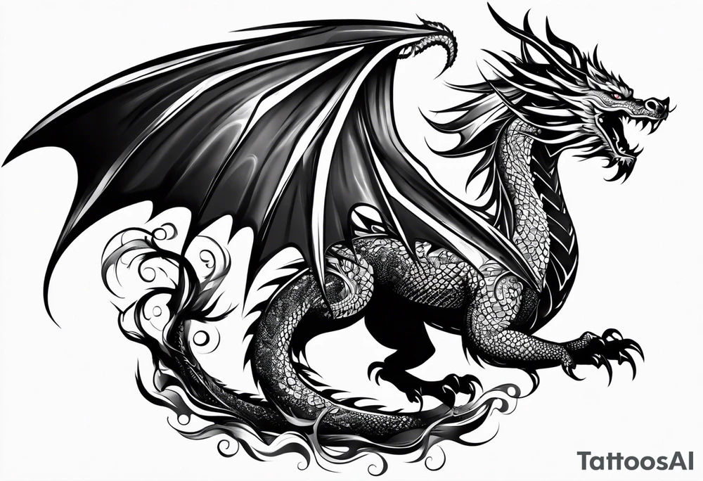 Fire Dragon tattoo idea