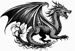 Fire Dragon tattoo idea