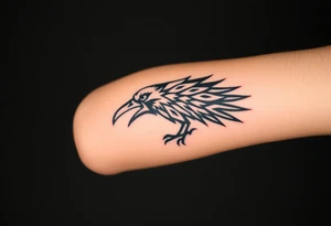 crow tribal tattoo idea