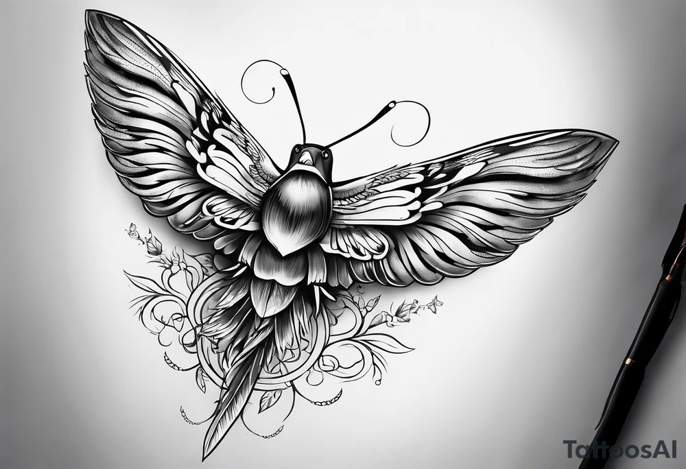 Fliegende weisse Taube tattoo idea