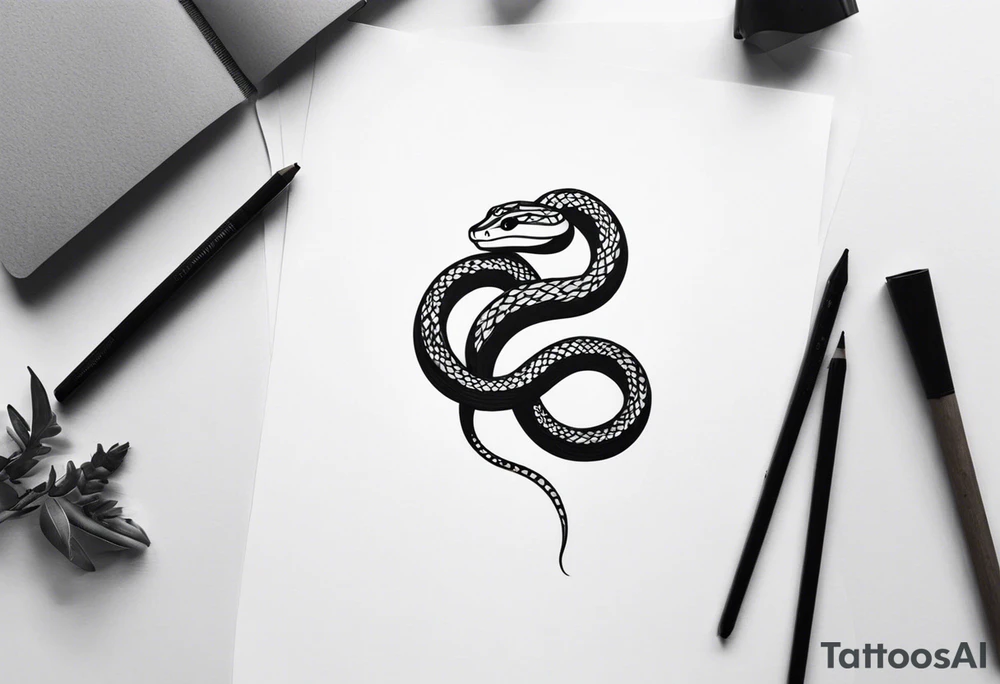 a small snake tattoo idea