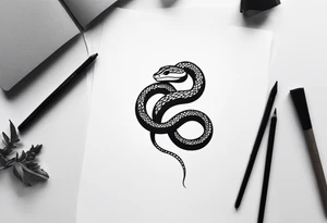 a small snake tattoo idea