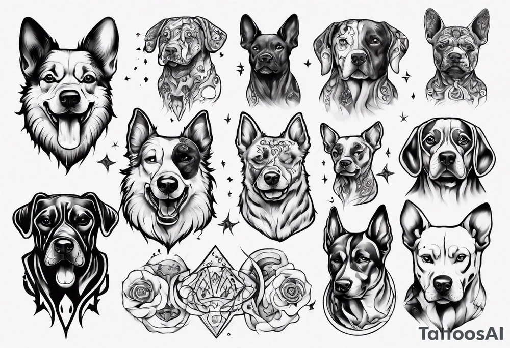 dog hallucinating tattoo idea