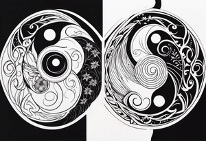 a yin-yang symbol tattoo idea