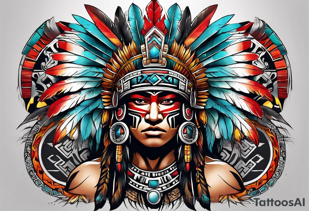 Aztec warrior tattoo idea
