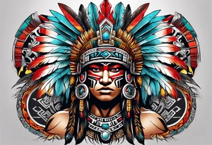 Aztec warrior tattoo idea