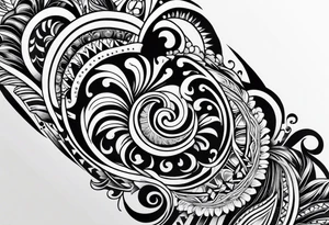 small tribal bicep wrap tattoo idea