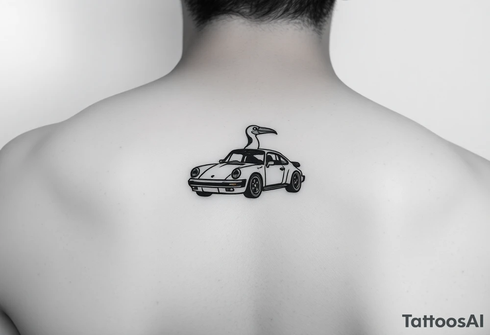 Quiero tatuajes independientes en el brazo uno en el antebrazo muy sutil que ponga karma, otro en el tríceps que ponga hakuna matara con alguna imagen se aprovecha el momento, otro en el brazo donde consideres que sea un coche pasando a través de un arcoíris y conducido por un pato moderno tattoo idea