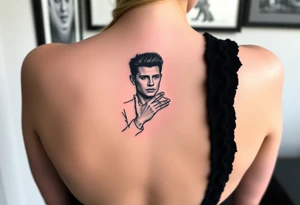 Rick Astley Never Gonna Give You Up Shaking Hands Left to Right Dance Pose tattoo idea