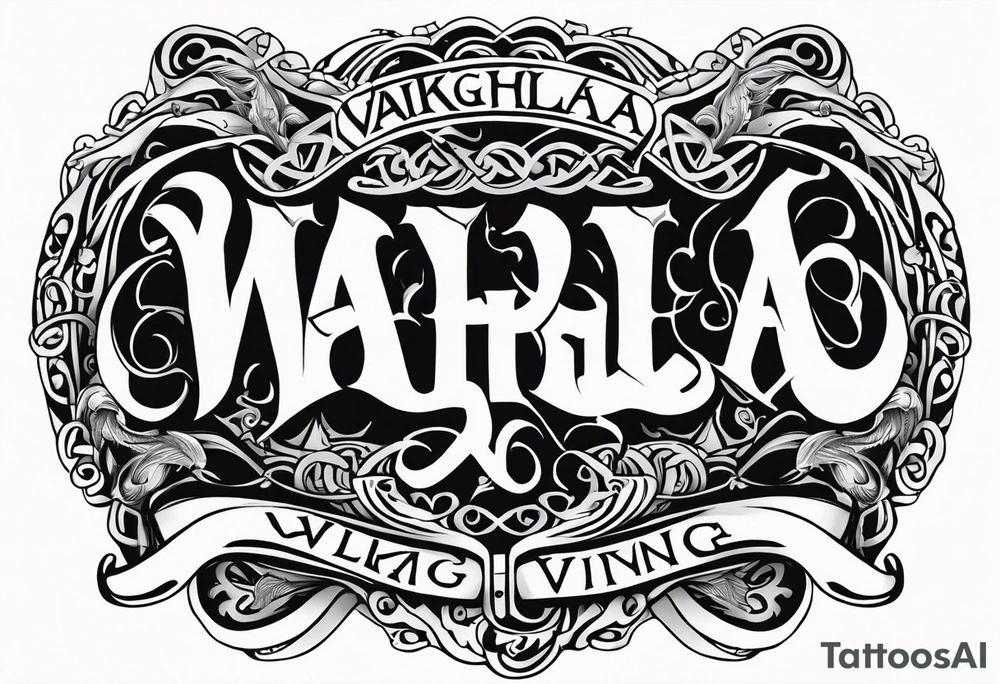 Valhalla viking gods tattoo idea