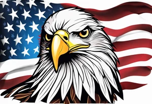 Eagle and usa flag tattoo idea