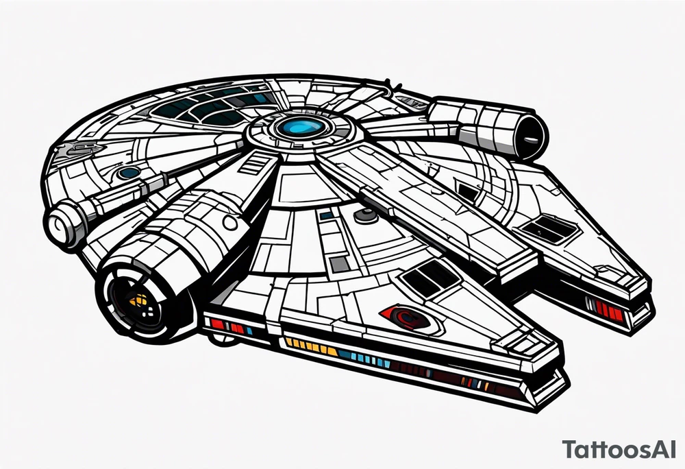 Millennium falcon tattoo idea