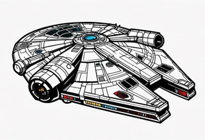 Millennium falcon tattoo idea