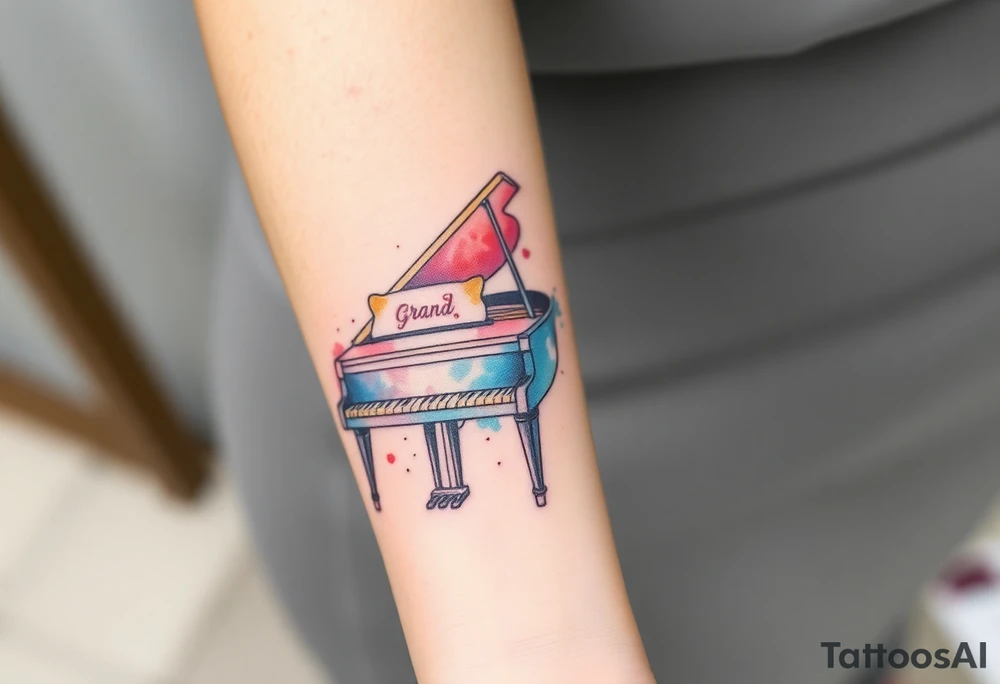 Grand piano tattoo idea