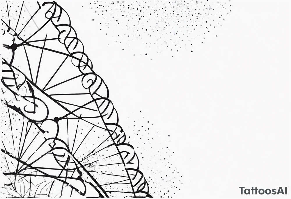 dna with sparkles around it tattoo idea