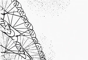 dna with sparkles around it tattoo idea