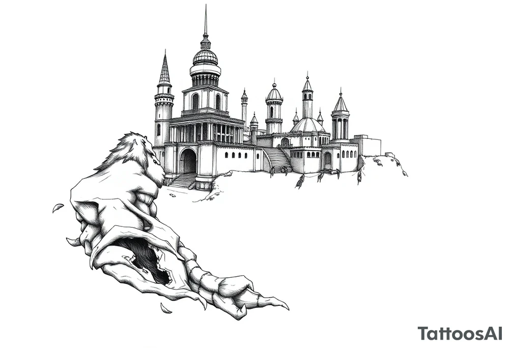 city of 
atlantis tattoo idea