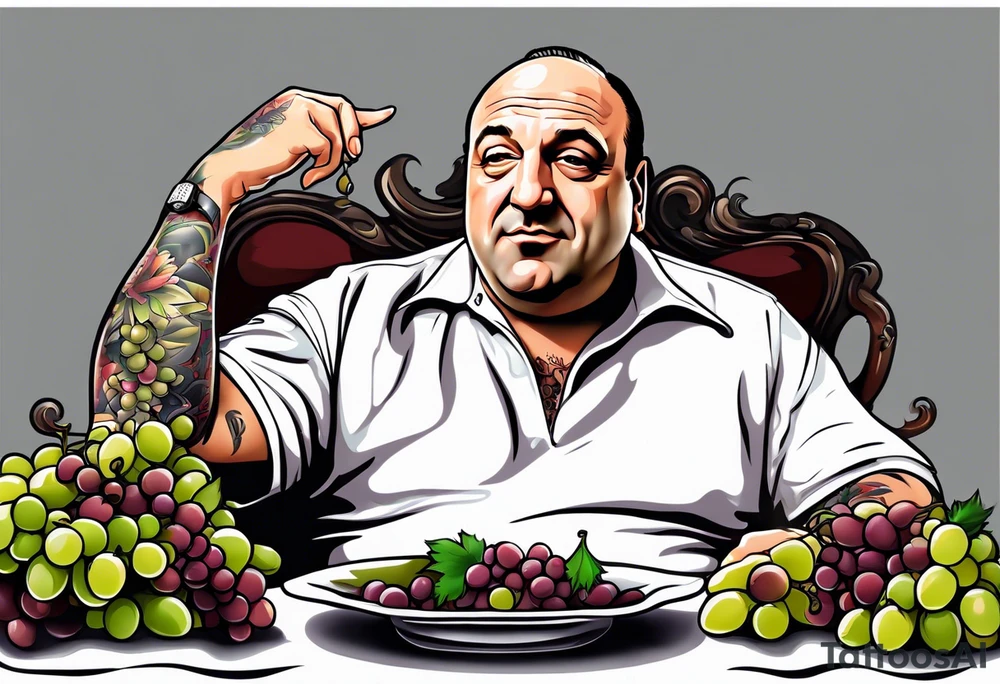 Tony Soprano eating grapes tattoo idea