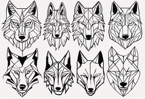 wolf head tattoo idea
