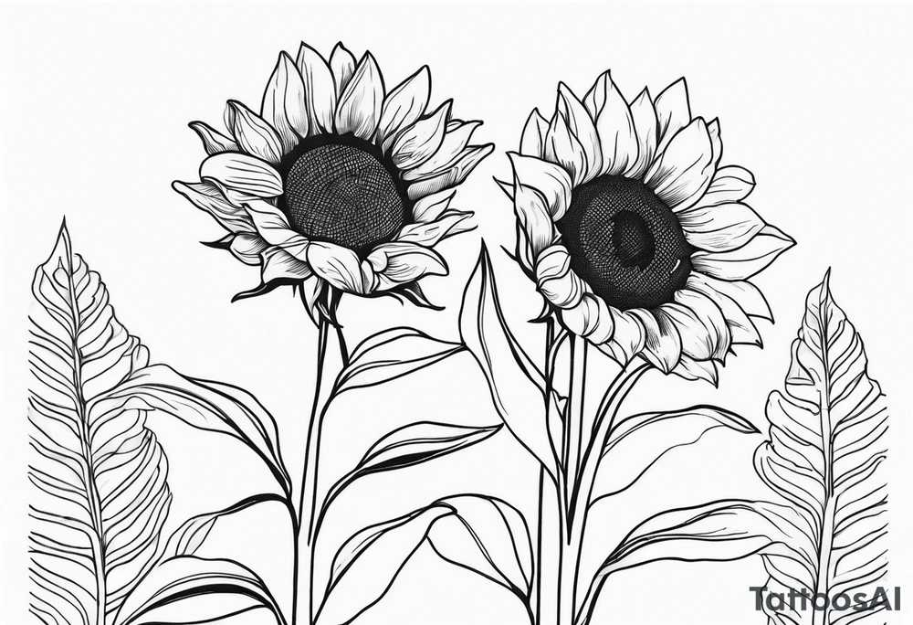 Sunflower tattoo idea