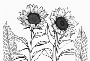 Sunflower tattoo idea