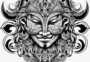 god mask nordic tattoo idea