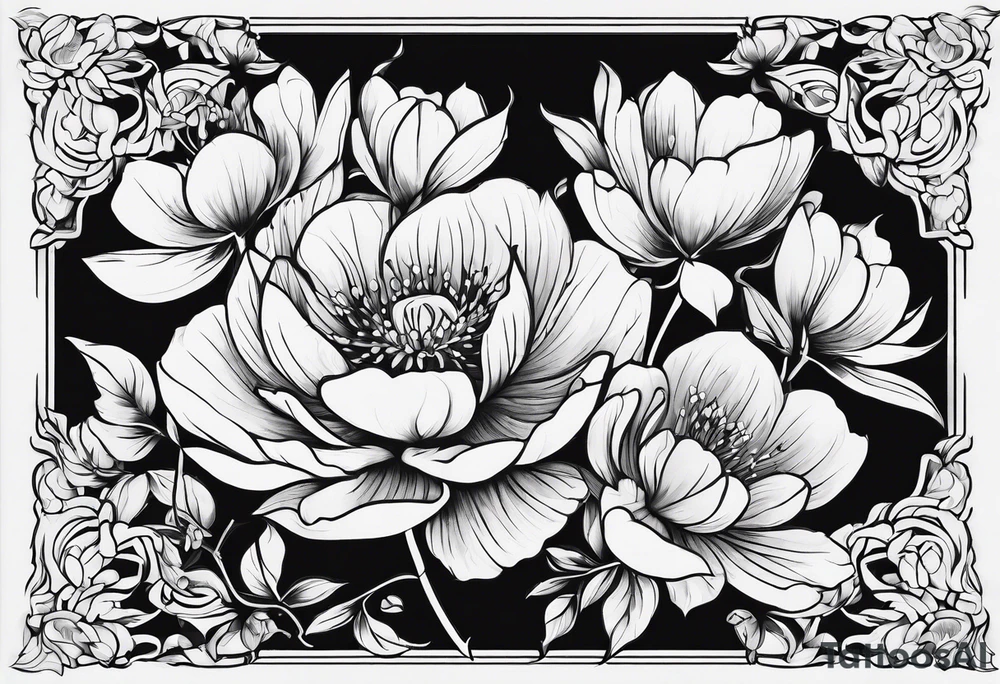 rising blossoms tattoo idea