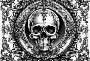 old antique skeleton key that goes to an old antique locket. tattoo idea