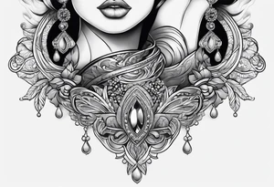 Hand wrapped around woman's neck tattoo idea