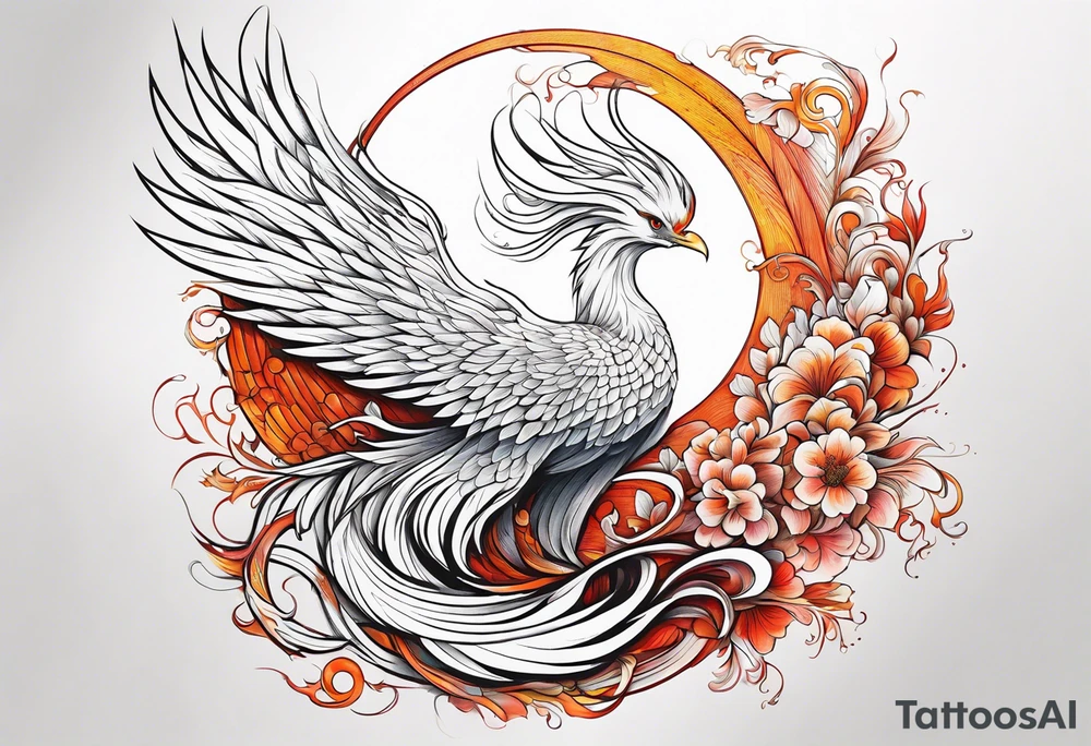 albino phoenix tattoo idea