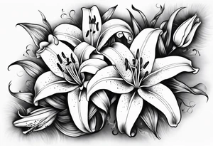 lilies growing tattoo idea
