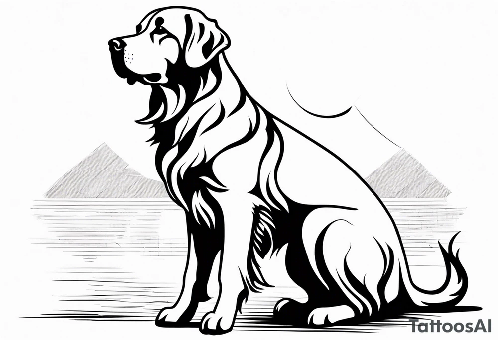 a golden retriever in plain white karate gis tattoo idea
