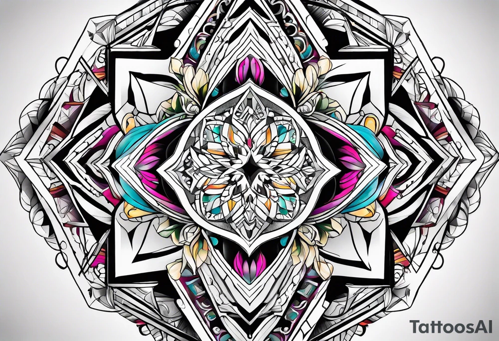 Geometric pattern tattoo idea