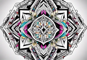 Geometric pattern tattoo idea