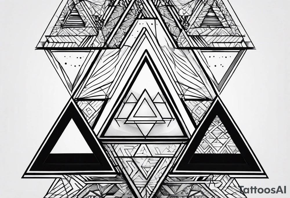 3 triangles overlapping tattoo idea