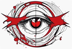 Bloody tears flow from Alucard's eyes in Hellsing tattoo model tattoo idea