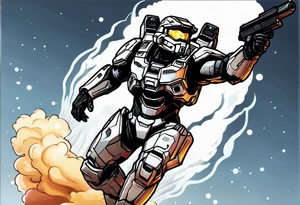 Halo 3 Marine reaching for the sky tattoo idea