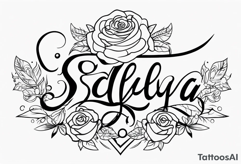 Tattoo the name of my wife Princess Rose Salaya tattoo idea