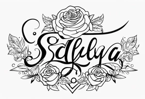 Tattoo the name of my wife Princess Rose Salaya tattoo idea